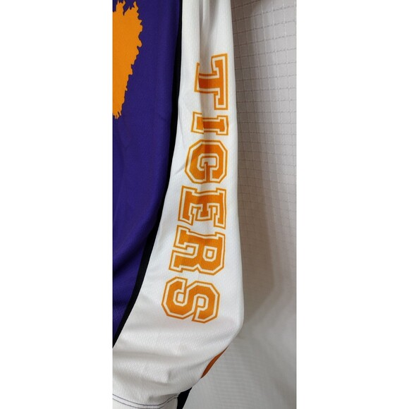 Clemson Tiigers XL Cycling Jersey Orange White Full Zip Pockets Reflector SEE - Picture 4 of 11